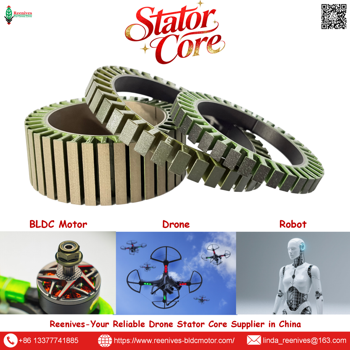 Axial flux stator manufacturer for UAV & robotics. High torque density, low core loss, epoxy-coated laminations. Custom geometries, private molds, and FEA support. Trusted by global OEMs. Free samples & fast shipping.